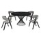 Armen Living Cirque and Rowan 5 Piece Black Round Dining Set SETCQDIBLK5B - alternate 1